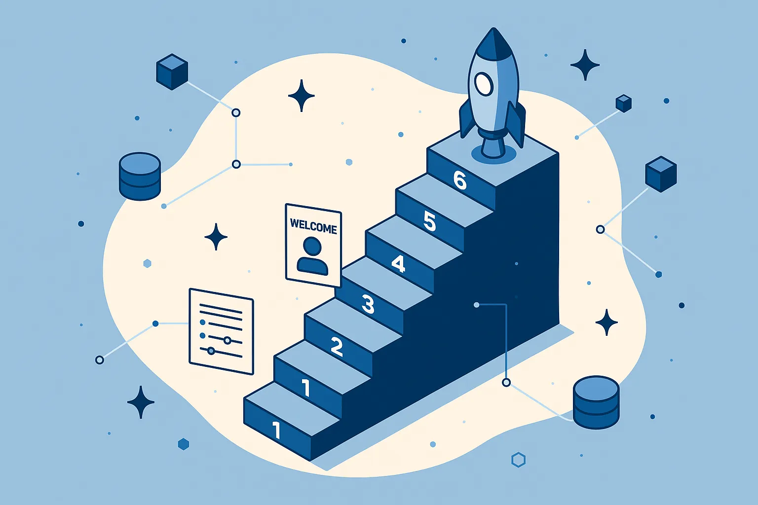 Tribble onboarding timeline illustration